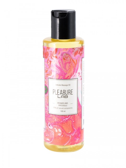 Массажное масло Pleasure Lab Delicate с ароматом пиона и пачули - 100 мл. - Pleasure Lab - купить с доставкой в Петрозаводске