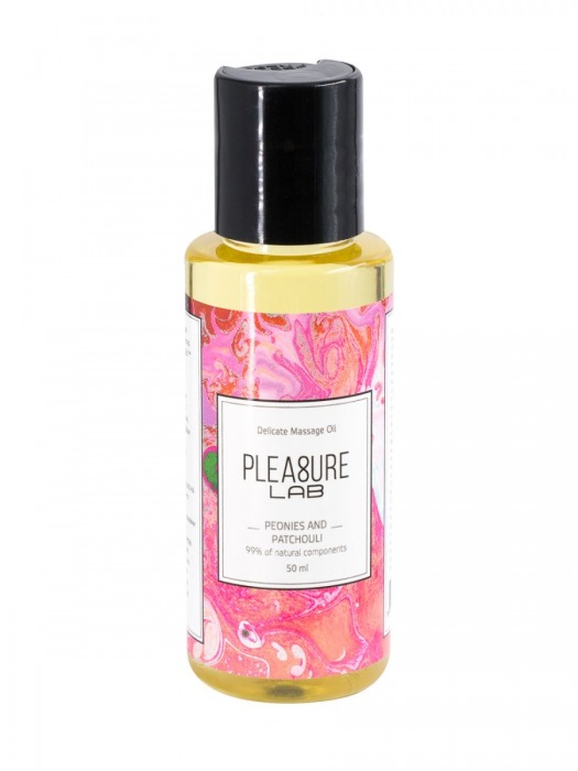 Массажное масло Pleasure Lab Delicate с ароматом пиона и пачули - 50 мл. - Pleasure Lab - купить с доставкой в Петрозаводске