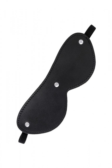 Черная кожаная маска Anonymo с мягким подкладом - ToyFa - купить с доставкой в Петрозаводске