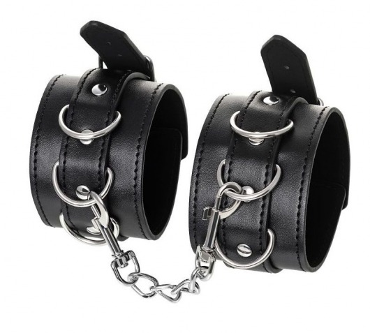 Черные оковы Anonymo из искусственной кожи - ToyFa - купить с доставкой в Петрозаводске