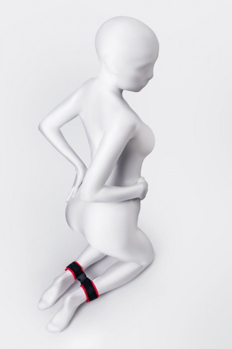 Красно-черные велюровые оковы Anonymo - ToyFa - купить с доставкой в Петрозаводске