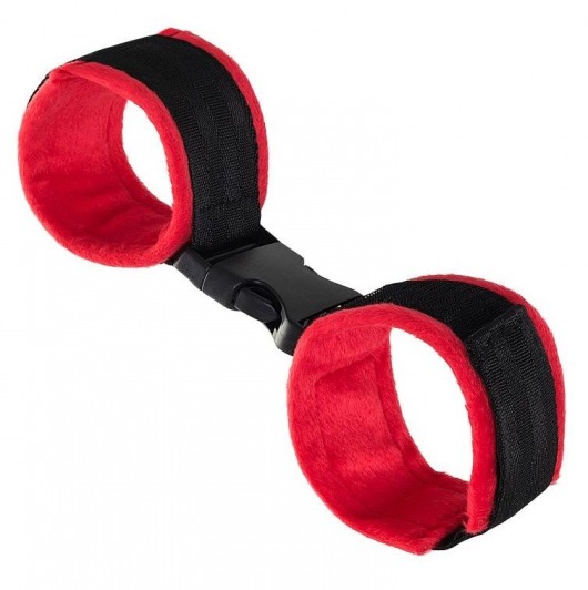 Красно-черные велюровые оковы Anonymo - ToyFa - купить с доставкой в Петрозаводске