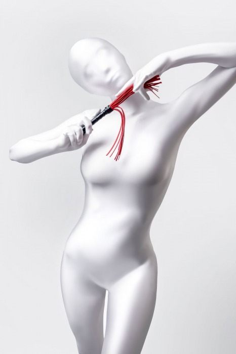 Красно-черный флоггер Anonymo - 28 см. - ToyFa - купить с доставкой в Петрозаводске