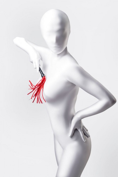 Красно-черный флоггер Anonymo - 28 см. - ToyFa - купить с доставкой в Петрозаводске