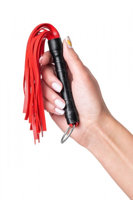 Красно-черный флоггер Anonymo - 28 см. - ToyFa - купить с доставкой в Петрозаводске