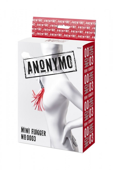 Красно-черный флоггер Anonymo - 28 см. - ToyFa - купить с доставкой в Петрозаводске