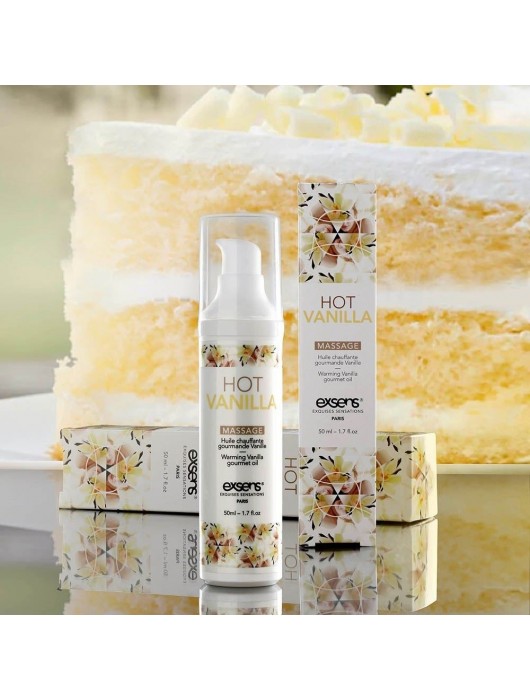 Разогревающее массажное масло с ароматом ванили Gourmet Hot Vanilla - 50 мл. - Exsens - купить с доставкой в Петрозаводске