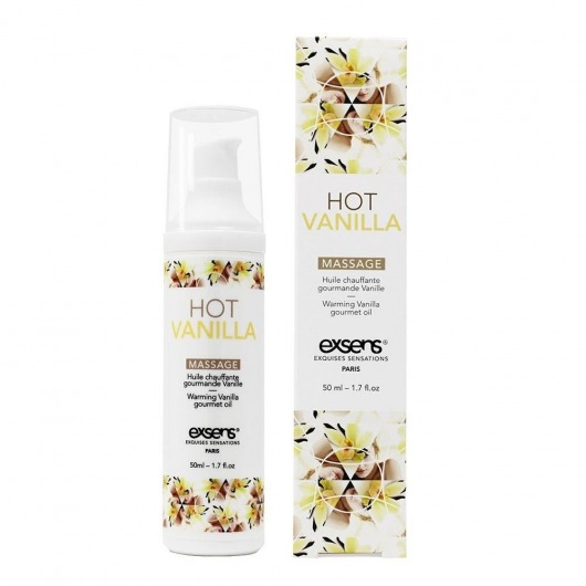Разогревающее массажное масло с ароматом ванили Gourmet Hot Vanilla - 50 мл. - Exsens - купить с доставкой в Петрозаводске