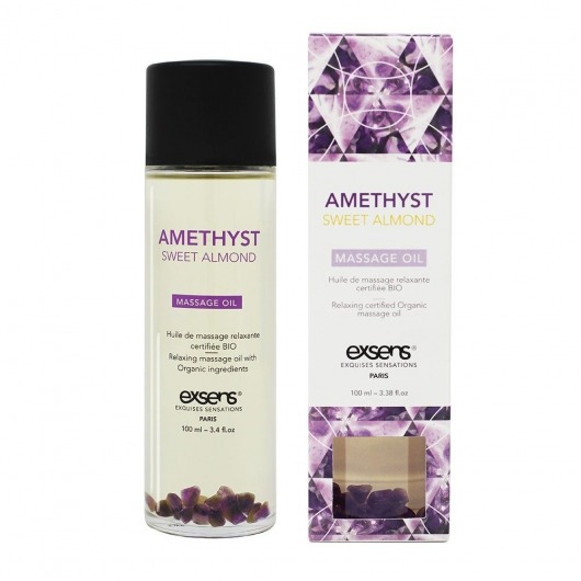 Органическое массажное масло AMETHYST SWEET ALMOND - 100 мл. - Exsens - купить с доставкой в Петрозаводске