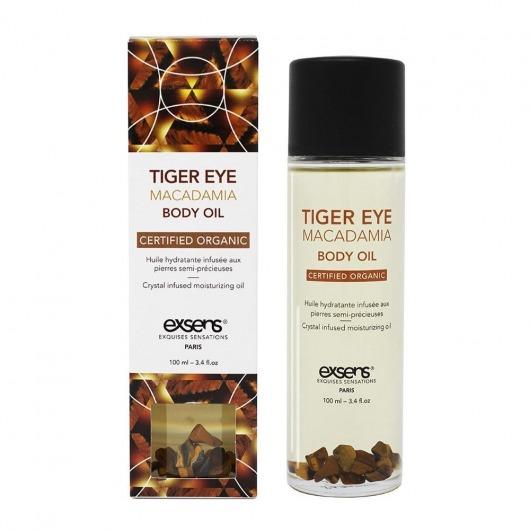 Органическое массажное масло TIGER EYE MACADAMIA - 100 мл. - Exsens - купить с доставкой в Петрозаводске
