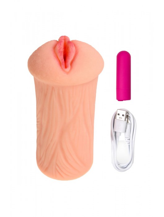 Реалистичный мастурбатор-вагина телесного цвета Elegance.001 с вибрацией - KOKOS - в Петрозаводске купить с доставкой