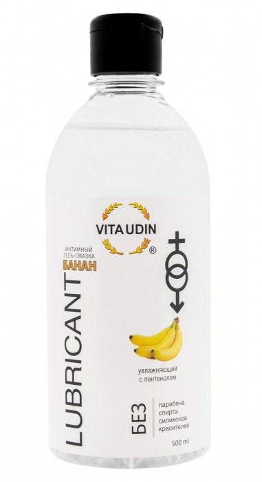 Интимный гель-смазка на водной основе VITA UDIN с ароматом банана - 500 мл. - VITA UDIN - купить с доставкой в Петрозаводске