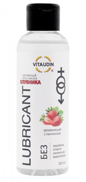 Интимный гель-смазка на водной основе VITA UDIN с ароматом клубники - 200 мл. - VITA UDIN - купить с доставкой в Петрозаводске