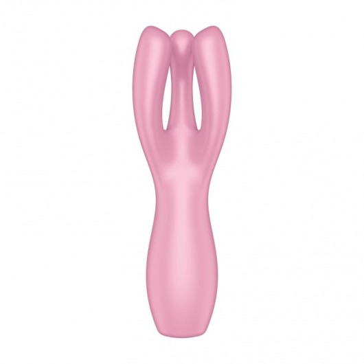 Розовый клиторальный вибромассажер Threesome 3 - Satisfyer