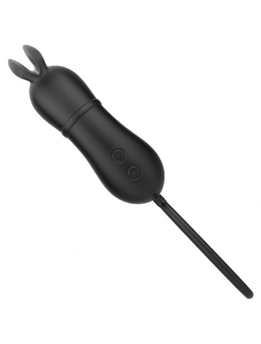 Черное виброяйцо Rosalie в виде зайчика - Baile