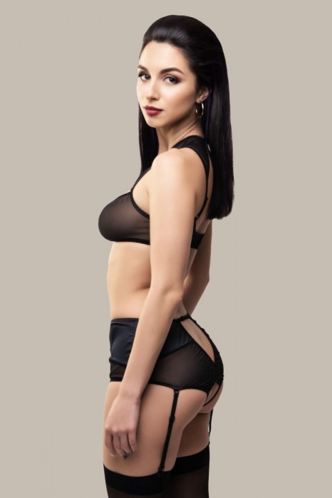 Эротические трусики-пояс для чулок Elegance с высокой посадкой - WANAME купить с доставкой