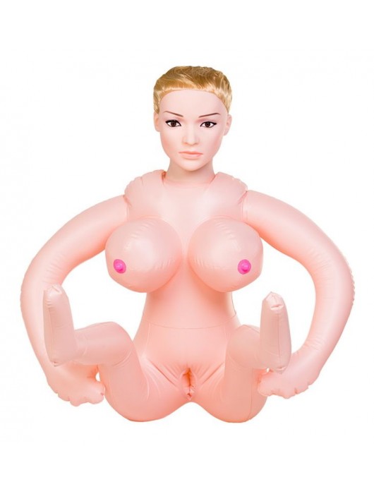 Надувная секс-кукла с реалистичной головой и поднятыми ножками - ToyFa - в Петрозаводске купить с доставкой