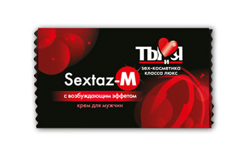 Возбуждающий крем Sextaz-M для мужчин в одноразовой упаковке - 1,5 гр. - Биоритм - купить с доставкой в Петрозаводске