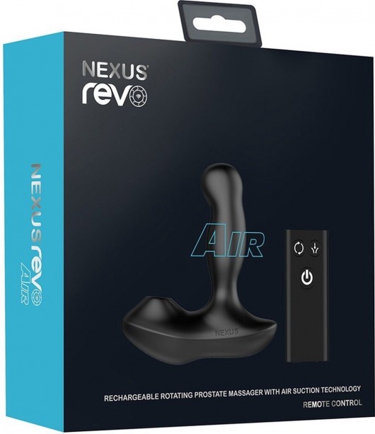Черный вибратор-ротатор для стимуляции простаты Nexus Revo Air - Nexus Range - в Петрозаводске купить с доставкой