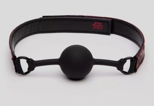 Кляп-шар на двусторонних ремешках Reversible Silicone Ball Gag - Fifty Shades of Grey - купить с доставкой в Петрозаводске