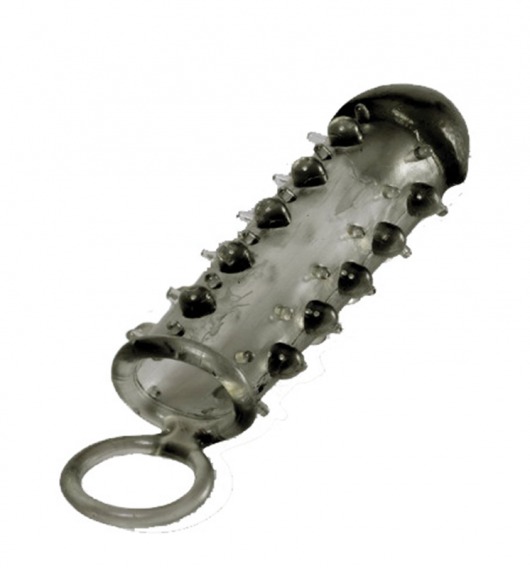 Дымчатая стимулирующая насадка с закрытой головкой SAMURAI PENIS SLEEVE BLACK - 14,5 см. - NMC - в Петрозаводске купить с доставкой