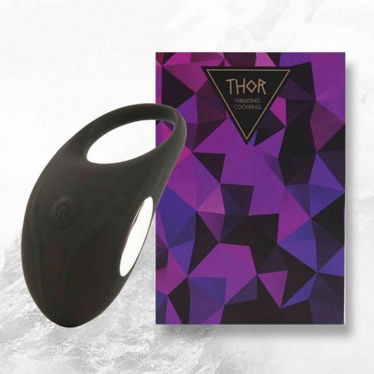 Черное эрекционное виброкольцо Thor Cockring - FeelzToys - в Петрозаводске купить с доставкой