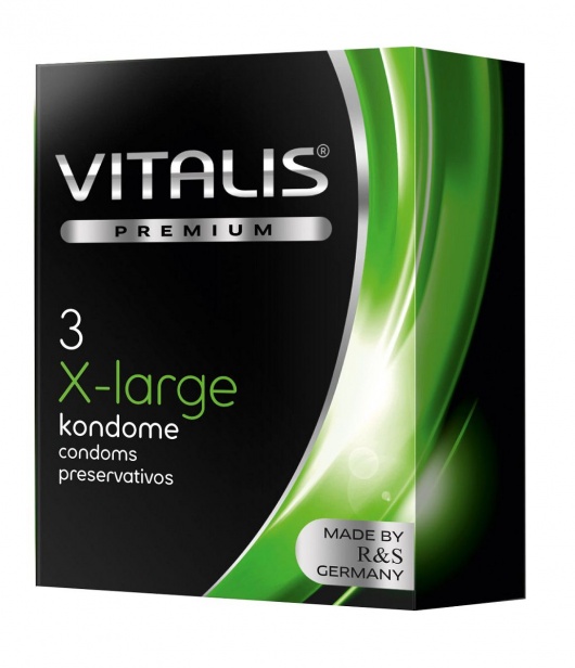 Презервативы увеличенного размера VITALIS PREMIUM x-large - 3 шт. - Vitalis - купить с доставкой в Петрозаводске