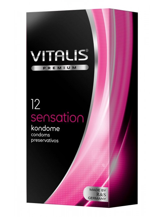 Презервативы VITALIS PREMIUM sensation с пупырышками и кольцами - 12 шт. - Vitalis - купить с доставкой в Петрозаводске