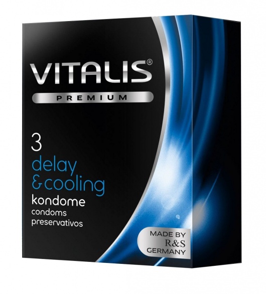 Презервативы VITALIS PREMIUM delay   cooling с охлаждающим эффектом - 3 шт. - Vitalis - купить с доставкой в Петрозаводске