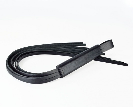 Черная кожаная плеть  Клео  - 60 см. - Sitabella - купить с доставкой в Петрозаводске