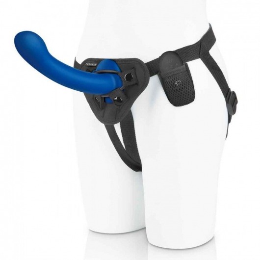 Синяя насадка Remote Control P-Spot G-Spot с черными трусиками - 20 см. - Pegasus - купить с доставкой в Петрозаводске