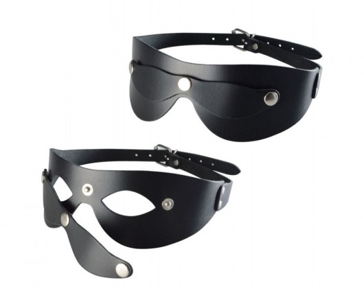 Черная кожаная маска  Новичок - Sitabella - купить с доставкой в Петрозаводске