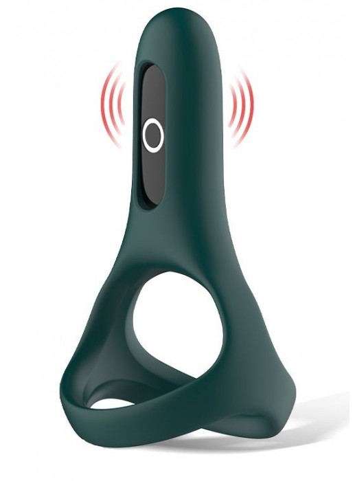 Изумрудное виброкольцо Magic Motion Rise с подхватом мошонки - Magic Motion - в Петрозаводске купить с доставкой