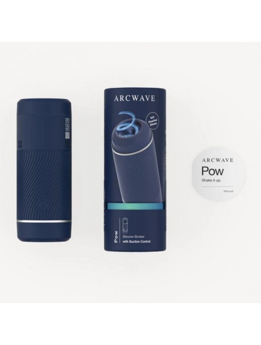 Синий мастурбатор с контролем всасывания Arcwave Pow Stroker - Arcwave - в Петрозаводске купить с доставкой