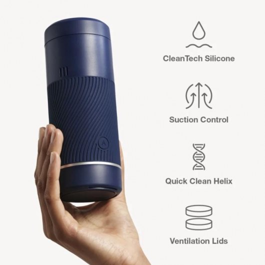 Синий мастурбатор с контролем всасывания Arcwave Pow Stroker - Arcwave - в Петрозаводске купить с доставкой