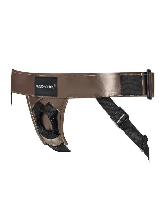 Бронзовый пояс для насадок Curious Harness - Strap-on-me - купить с доставкой в Петрозаводске