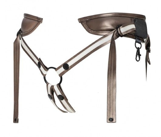 Бронзовый пояс для насадок Desirous Harness - Strap-on-me - купить с доставкой в Петрозаводске