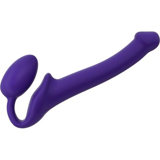 Фиолетовый безремневой страпон Silicone Bendable Strap-On - size S - Strap-on-me - купить с доставкой в Петрозаводске