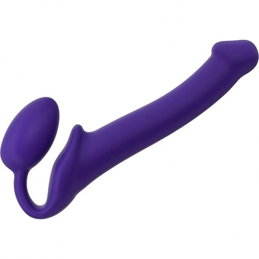 Фиолетовый безремневой страпон Silicone Bendable Strap-On - size M - Strap-on-me - купить с доставкой в Петрозаводске