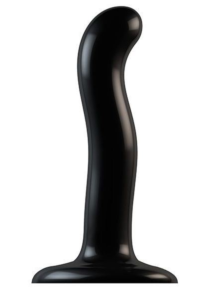 Черный фаллоимитатор-насадка Strap-On-Me P G spot Dildo size S - 16,4 см. - Strap-on-me - купить с доставкой в Петрозаводске