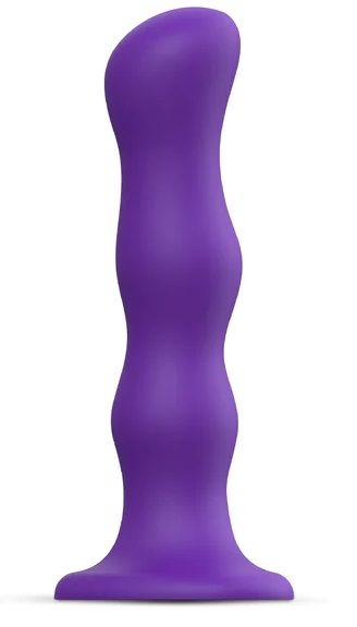 Фиолетовая насадка Strap-On-Me Dildo Geisha Balls size M - Strap-on-me - купить с доставкой в Петрозаводске
