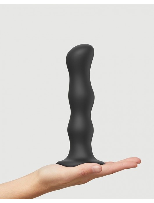 Черная насадка Strap-On-Me Dildo Geisha Balls size XL - Strap-on-me - купить с доставкой в Петрозаводске