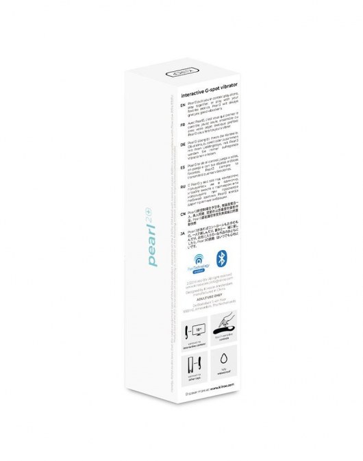 Голубой интерактивный вибратор Pearl2+ - 20 см. - Kiiroo