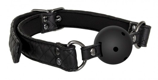 Черный кляп-шарик BALL GAG DIAMOND - Dream Toys - купить с доставкой в Петрозаводске