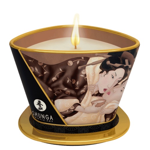 Массажная свеча Intoxicatin Chocolate с ароматом шоколада - 170 мл. - Shunga - купить с доставкой в Петрозаводске