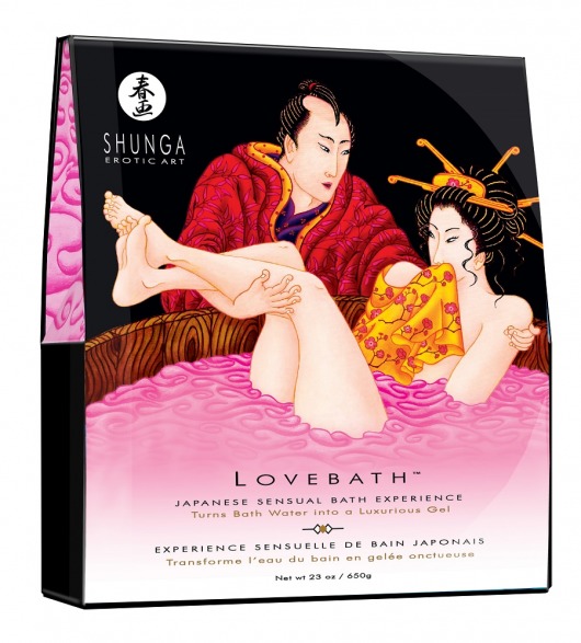 Соль для ванны Lovebath Dragon Fruit, превращающая воду в гель - 650 гр. - Shunga - купить с доставкой в Петрозаводске