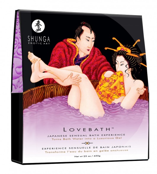 Соль для ванны Lovebath Sensual lotus, превращающая воду в гель - 650 гр. - Shunga - купить с доставкой в Петрозаводске