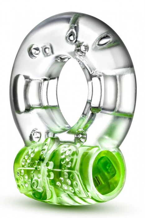 Зеленое эрекционное виброкольцо Arouser Vibrating C-Ring - Blush Novelties - в Петрозаводске купить с доставкой