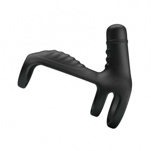 Черная вибронасадка на пенис Vibrating Penis Sling - Baile - в Петрозаводске купить с доставкой