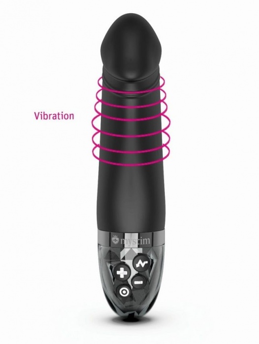 Черный вибратор с электростимуляцией Real Deal Neal - 16,5 см. - MyStim - купить с доставкой в Петрозаводске